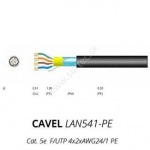 LAN kábel CAVEL Cat.5 LAN 541 PE F/UTP 300m - vonkajší, čierny