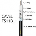 Koaxiálny kábel CAVEL TS11B, LSZH, 10.3mm, Class A++(B2ca,s1a,d1,a1), predaj na metre