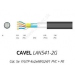 LAN kábel vonkajší CAVEL 541-2G, Cat.5, PVC+PE, F/UTP (FTP), čierny, 200m balenie