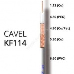 Koaxiálny kábel CAVEL KF114, PVC, 6,6mm, biely, 250m balenie