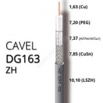 Koaxiálny kábel CAVEL DG163ZH, LSZH, 10.1mm, predaj na metre