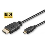 MicroConnect kábel HDMI 2.0 Type A - Micro HDMI Type D, 1m